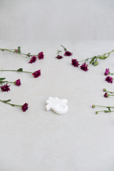 Hamsa Incense Holder (White)